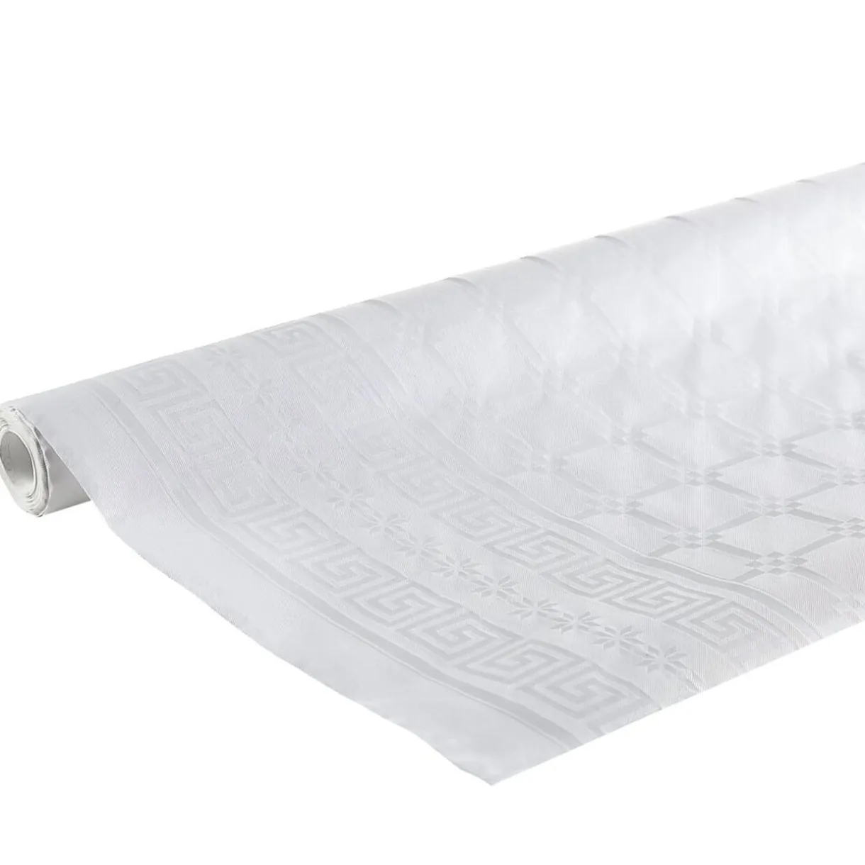 Nappe en papier damassée blanche à motifs 1,2x10m < Gifi Discount