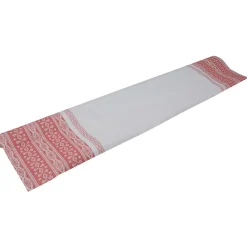 Nappe en papier gaufré motif Noël blanc et rouge
