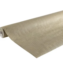 Nappe en papier gaufré toile de lin beige ficelle 1,2x15m