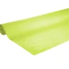 Nappe en papier gaufré toile de lin vert kiwi 1,2x15m