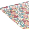Nappe en papier motif exotique grenade feuillage multicolore 1,20x6m
