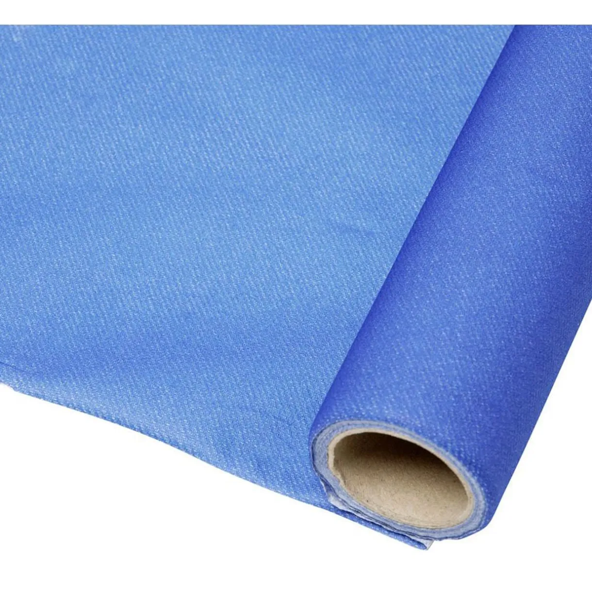 Nappe en papier voie sèche effet tissu bleu nuit 4m < Gifi