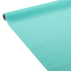 Nappe en papier voie sèche effet tissu vert d'eau 4 m < Gifi Outlet