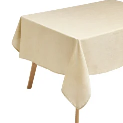 Nappe en tissu doré effet jute 140x300cm