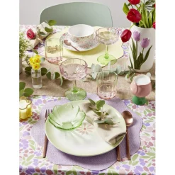 Nappe en tissu motif floral pastel 150x250cm