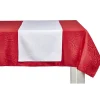 Nappe jacquard rouge motif arabesque L 350 cm
