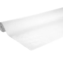 Nappe papier gaufré effet toile de lin blanc 120x600cm