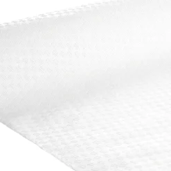 Nappe papier gaufré effet toile de lin blanc 120x600cm