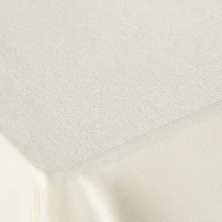 Nappe polyester tissu côtelé L300X140 cm beige