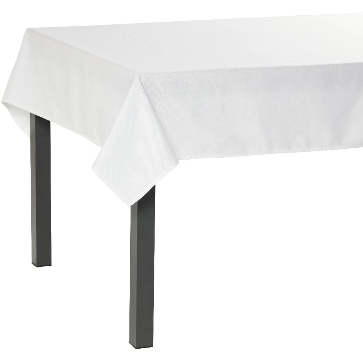 Nappe rectangulaire en tissu blanc