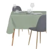 Nappe rectangulaire en tissu vert uni 132x240cm