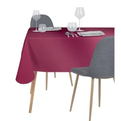 Nappe rectangulaire satiné rouge 140x250cm < Gifi Discount