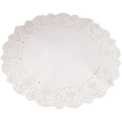 Napperon papier blanc x12 Ø34cm