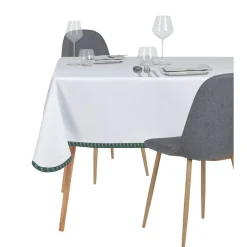 Nappe sucre d'orge 140x250cm polyester blanc < Gifi Outlet
