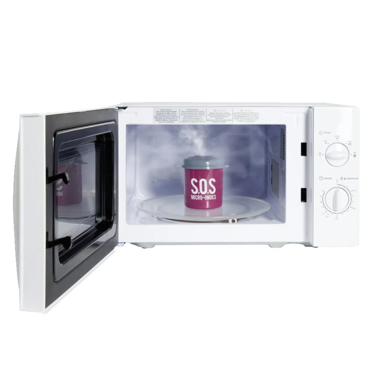 Nettoyeur pour micro-ondes 120ml plastique 8x7xH9cm