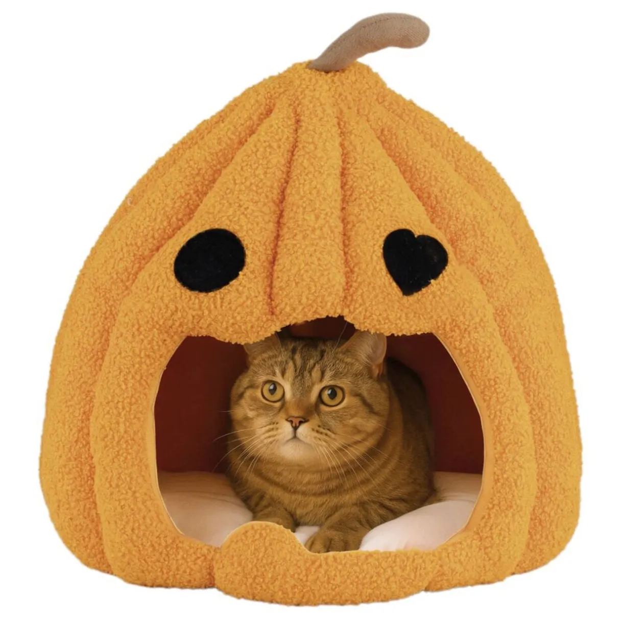 Niche animaux forme citrouille orange Ø38xH34cm < Gifi Best