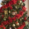 Noeud de Noël doré à suspendre x3