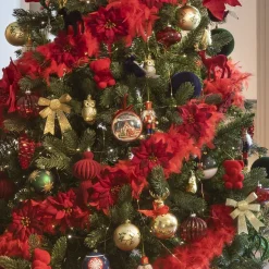 Noeud de Noël doré à suspendre x3
