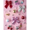 Noeud de Noël irisé à suspendre H14cm (3 modèles)