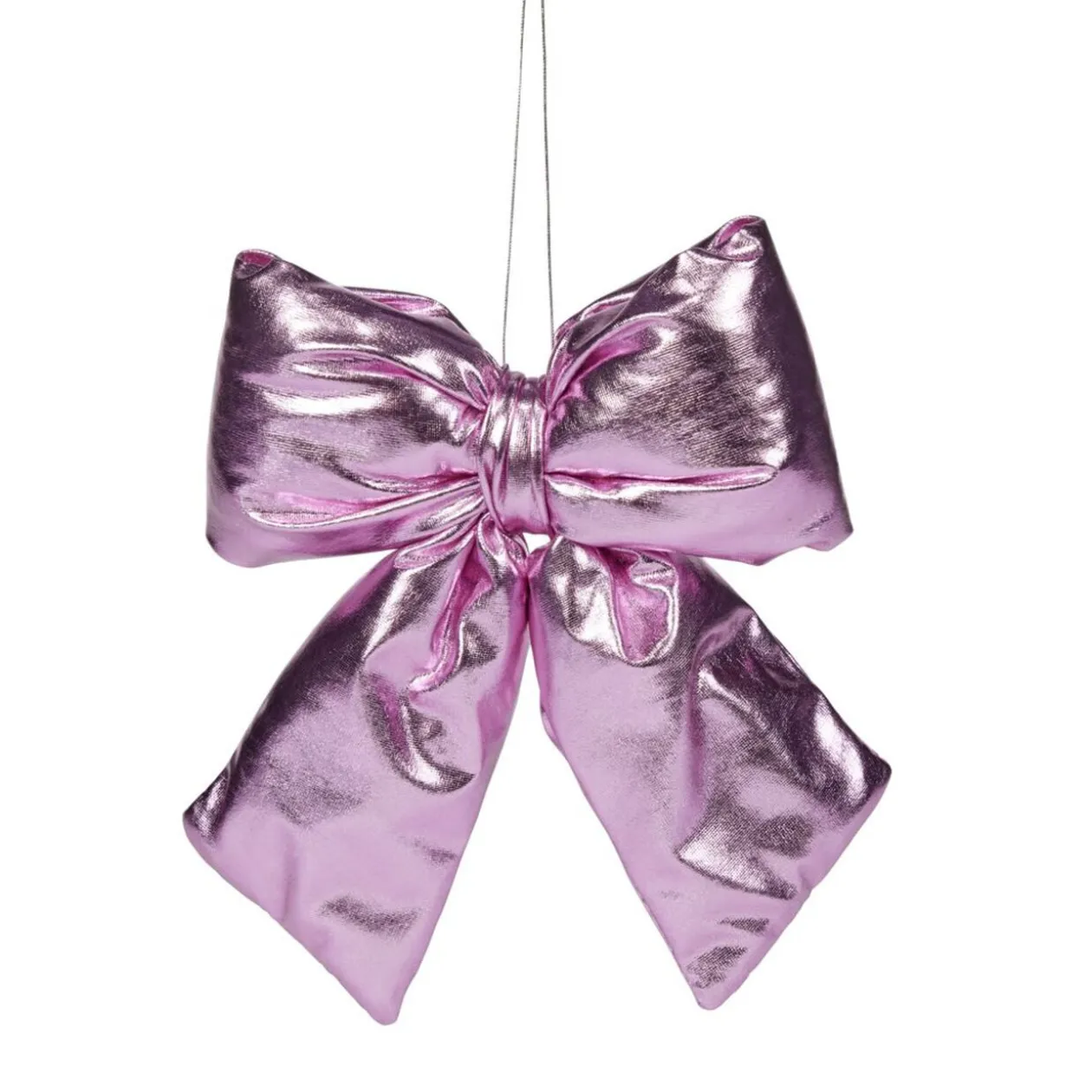 Noeud de Noël irisé à suspendre H14cm (3 modèles)