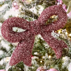 Noeud de Noël pailleté à suspendre L25cm (3 modèles) < Gifi Sale