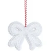 Noeud de Noël à sequins à suspendre H9cm (3 modèles)