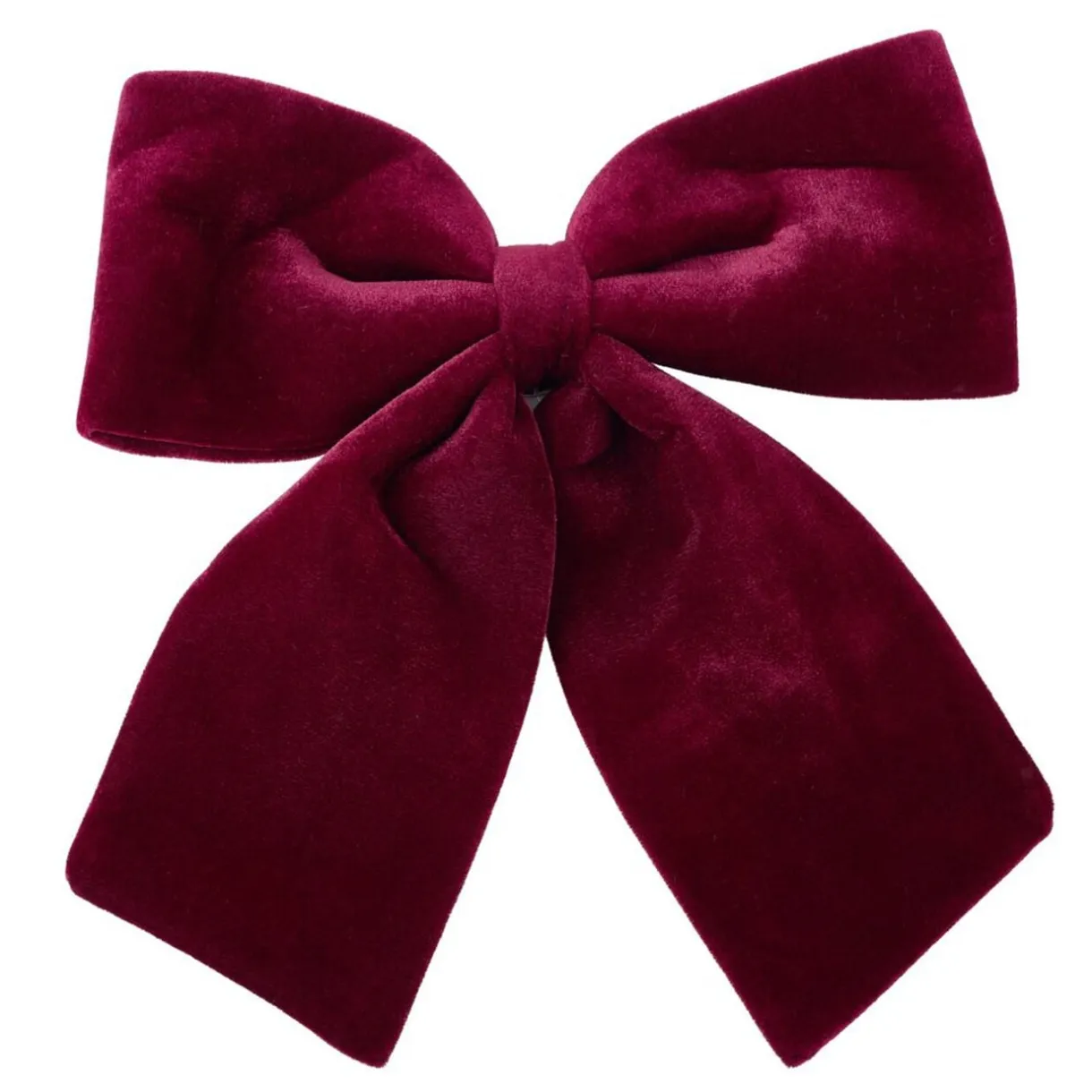 Noeud de Noël velours bordeaux grand modèle 40x40cm < Gifi