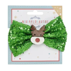 Noeud papillon Noël ajustable pailleté 8x12cm (2 modèles rouge ou vert) < Gifi Outlet