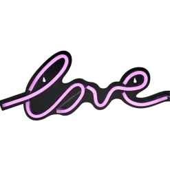Néon LED inscription Love rose