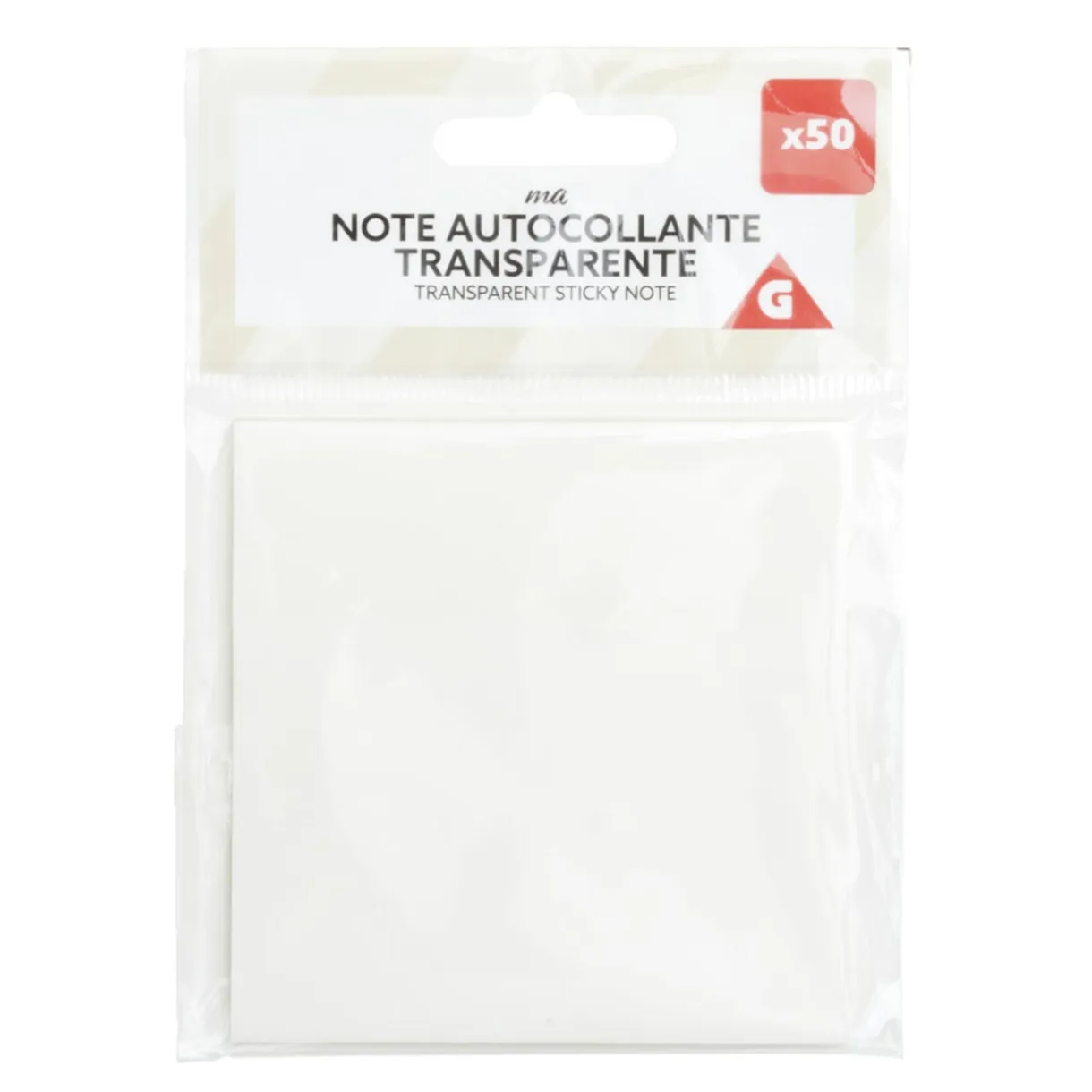 Note adhésive 50 feuilles transparentes 8x10,5cm < Gifi Discount
