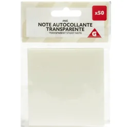 Note adhésive 50 feuilles transparentes 8x10,5cm < Gifi Discount