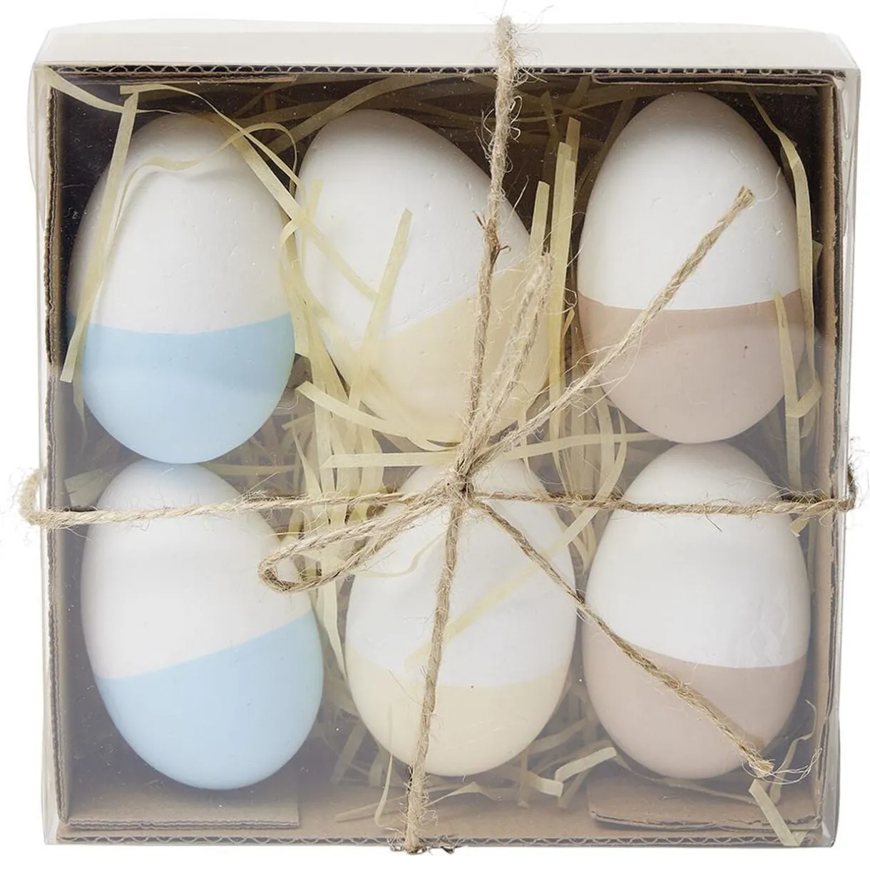 oeuf pastel bicolore x6 - plastique Ø4xH6cm < Gifi Hot