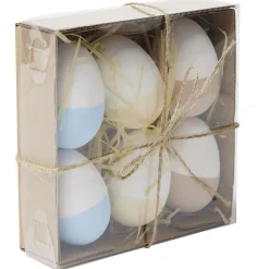 oeuf pastel bicolore x6 - plastique Ø4xH6cm < Gifi Hot