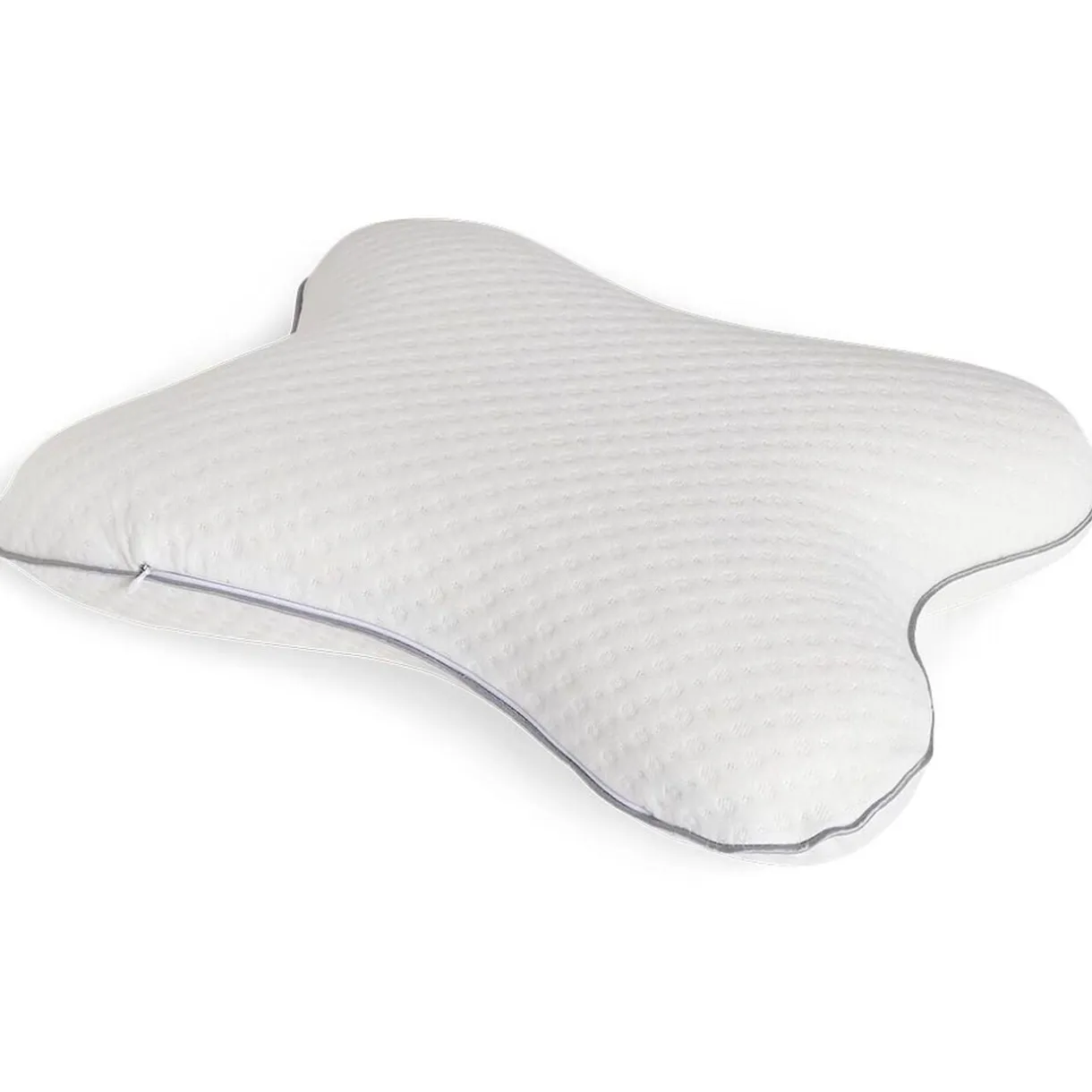 Oreiller ergonomique à mémoire de forme 51x36cm polyester blanc < Gifi New