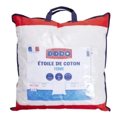 Oreiller ferme 60 x 60 cm blanc DODO enveloppe coton < Gifi Discount
