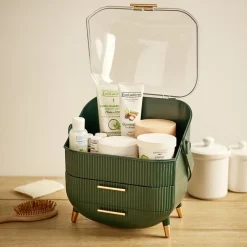 Organisateur cosmétiques 1 compartiments et 2 tiroirs 28,6x18,5xH37cm (2 modèles) < Gifi Best