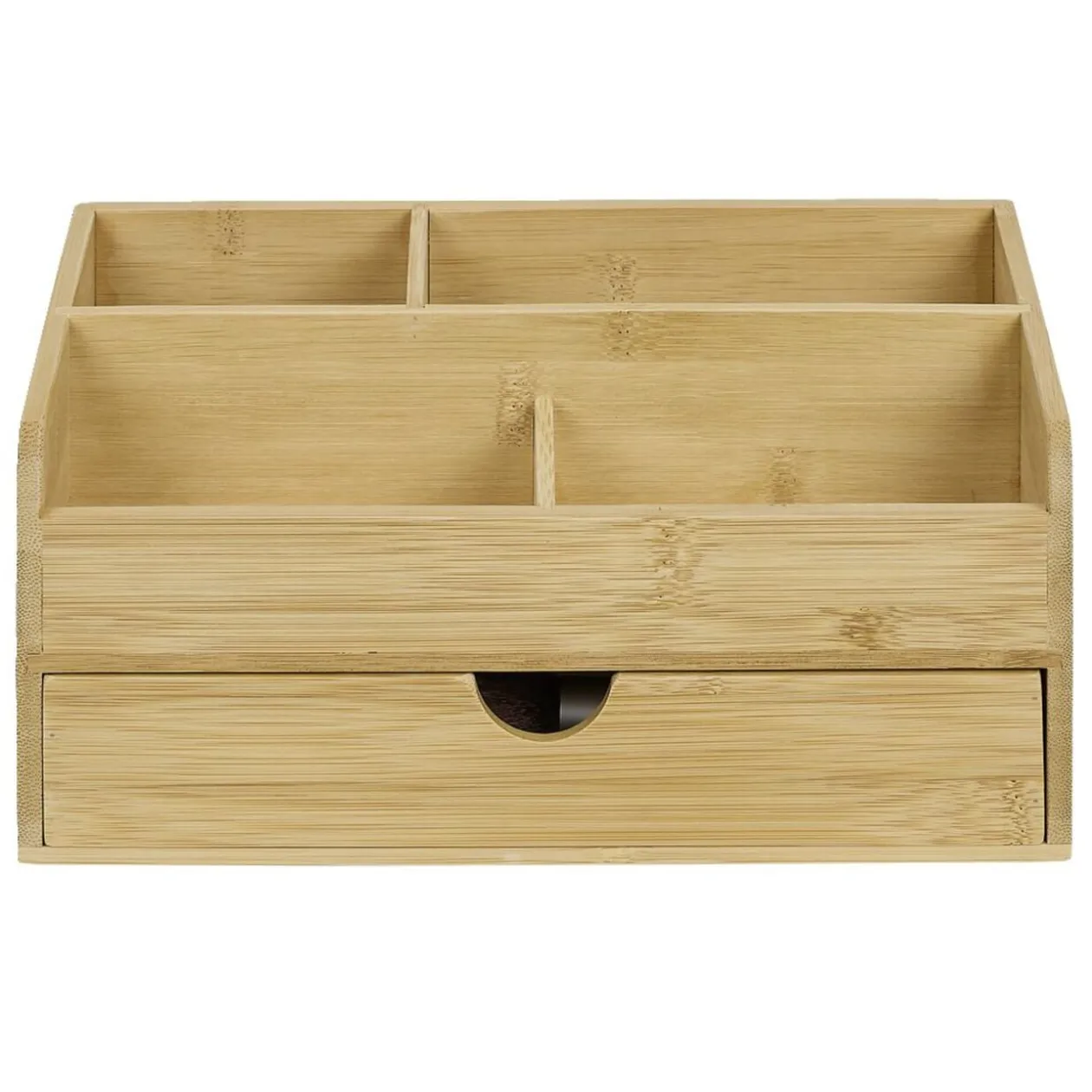 Organisateur de maquillage en bambou naturel 25x15xH11cm