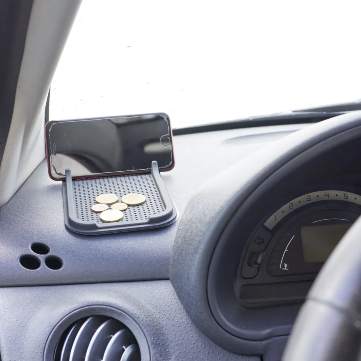 Organisateur de voiture antidérapant 2en1 plastique noir 10,5x18,5cm < Gifi Hot
