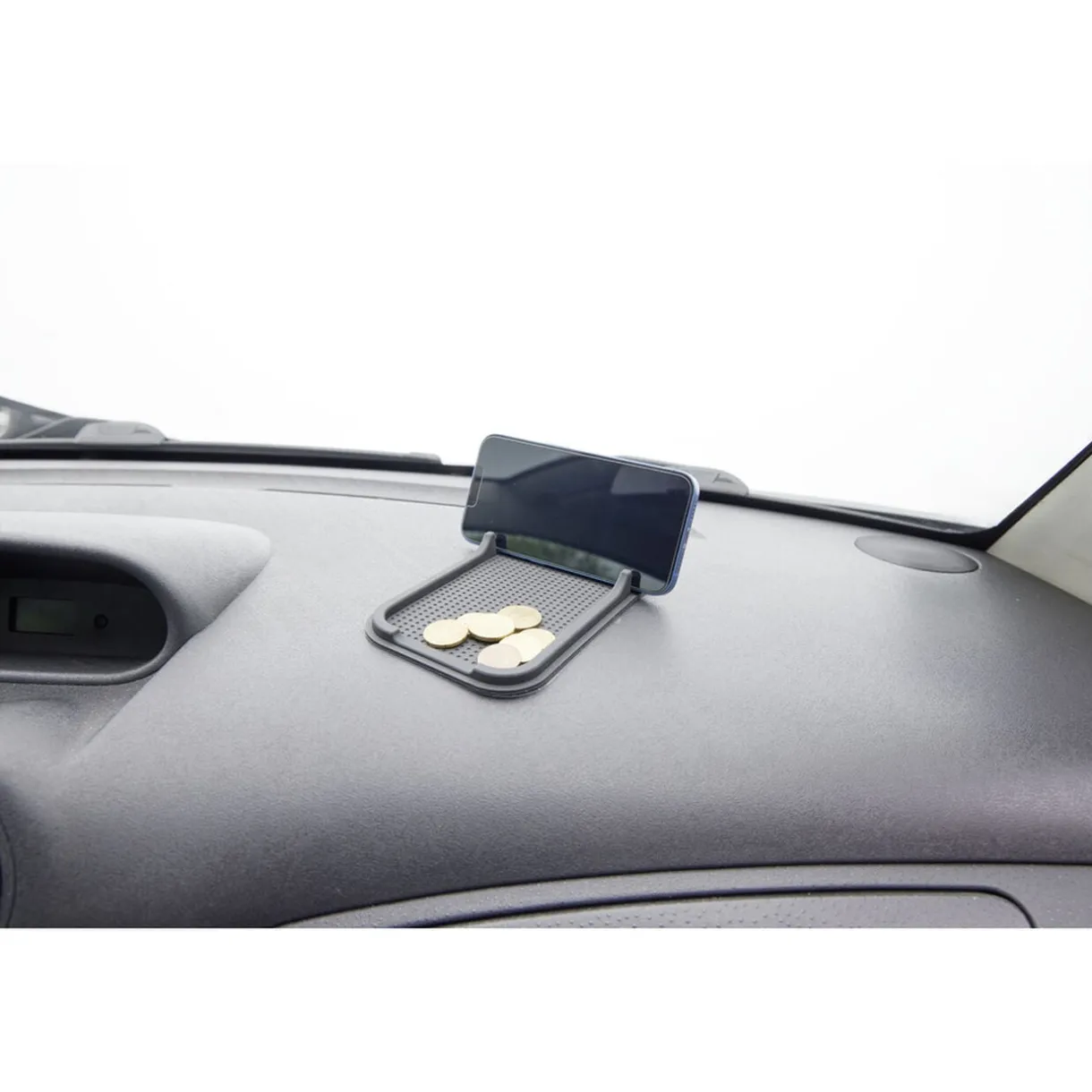 Organisateur de voiture antidérapant 2en1 plastique noir 10,5x18,5cm < Gifi Hot