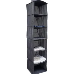 Organisateur de vêtements Gris - 6 niveaux - 30x30xH128 cm