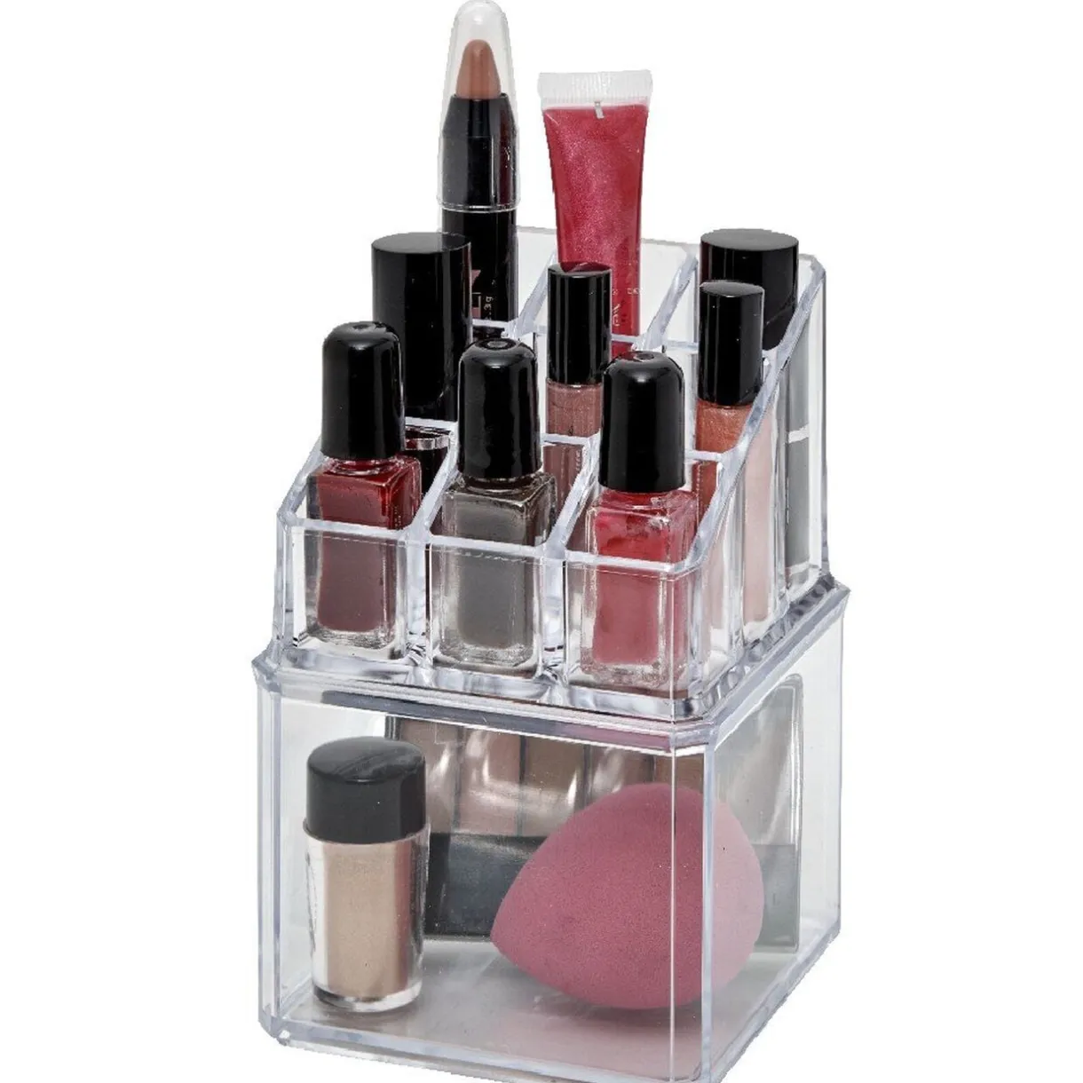Organisateur à maquillage 2 niveaux transparent < Gifi Outlet