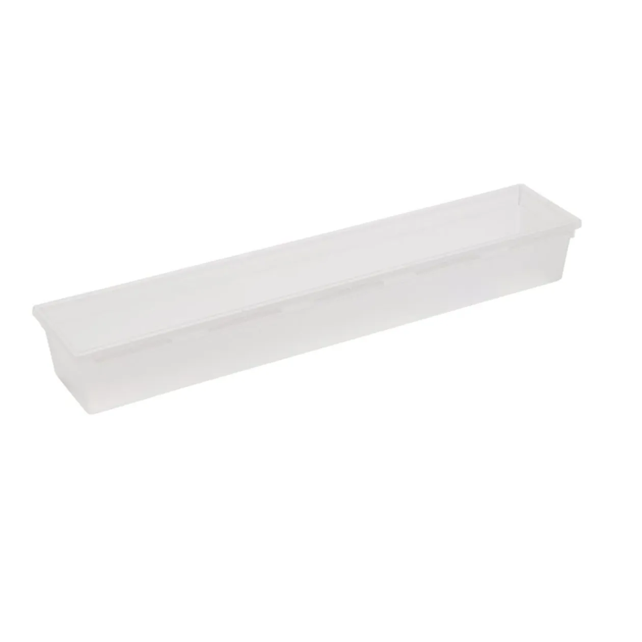 Organisateur tiroir plastique blanc transparent 38x8xH5cm