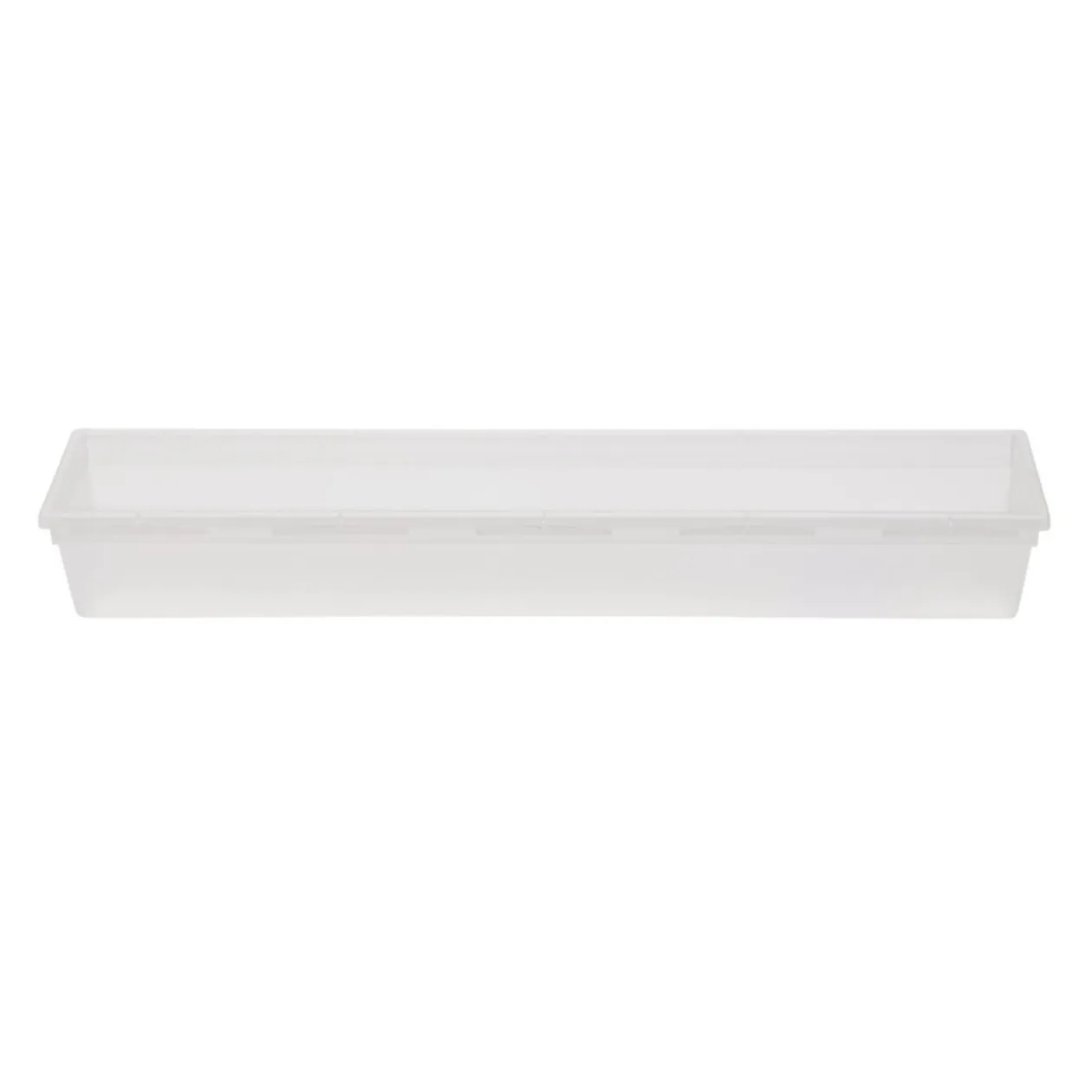 Organisateur tiroir plastique blanc transparent 38x8xH5cm