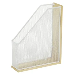 Organiseur de bureau pour documents bambou et métal 26,5x9xH33cm < Gifi