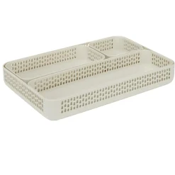 Organiseur de bureau pour tiroir x4 plastique beige 22x10,5xH4,5cm < Gifi Online