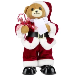 Ours debout Père Noël animé et musical H31cm < Gifi Clearance