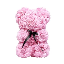 Ourson bouton de rose couleur rose 15x16xH23cm < Gifi Online
