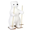 Ours à ski effet mousse blanc H16cm < Gifi Discount