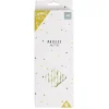 Paille bambou blanche motif feuillage x50 - Ø0,6 x H19,7cm