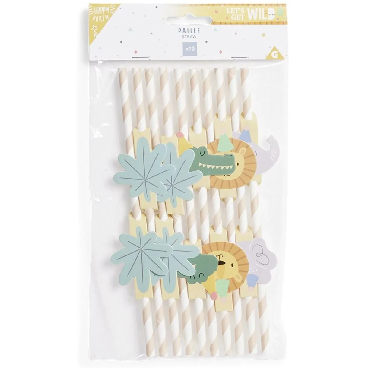 Paille décor animaux sauvage x8 < Gifi Sale